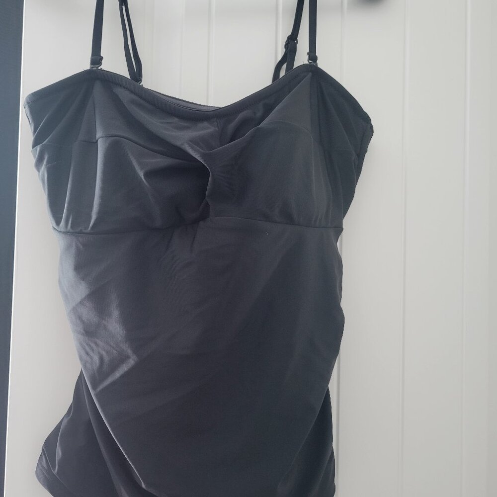 CROFT AND BARROW BLACK TANKINI SIZE 16 NEW